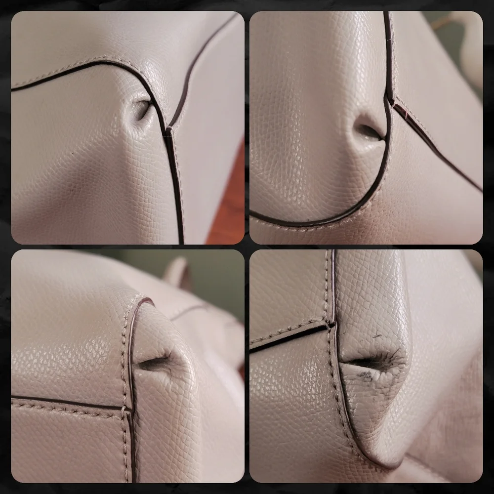Coach F34672 Christie Carryall Satchel Gray Birch Leather Bag